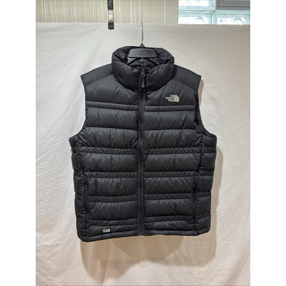 The North Face Aconcagua 550 Fill Down Puffer Vest Black Full Zip Mens Size L
